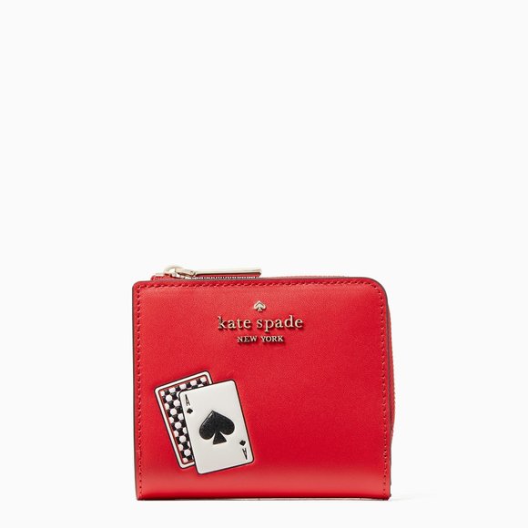 Kate Spade Lucky Draw Small no Window l-zip Bifold - Picture 5 of 6